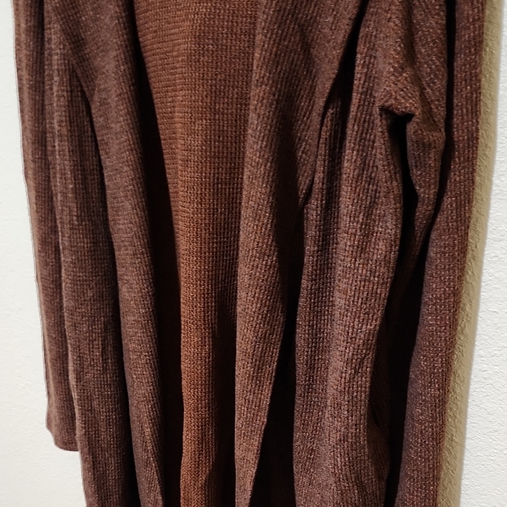 Monrow Brown Cardigan Sweater with Ruffled Detailing - Picture 7 of 12
